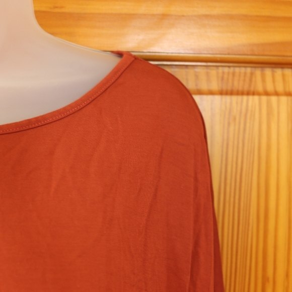 Gaby Orange Doleman Shark Bite Hen Top Large - Picture 6 of 10